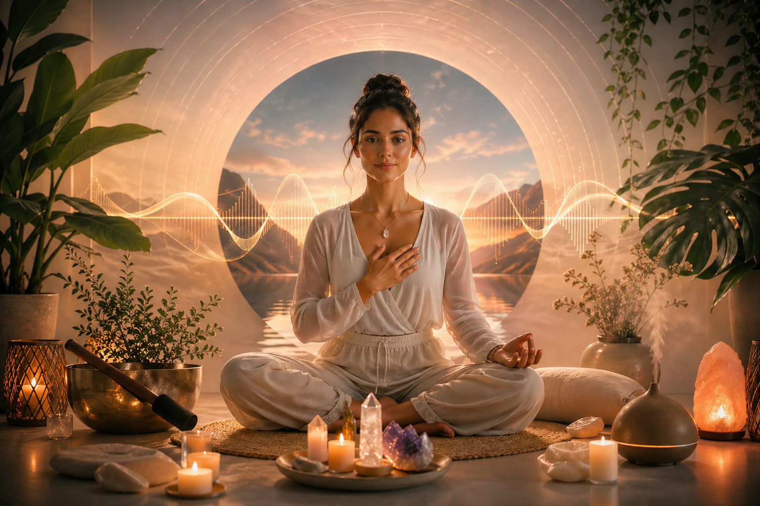 Meditation, wellness, and ambient use cases artwork for the RASTA 528Hz section